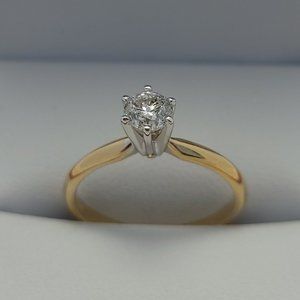 14K Yellow Gold Diamond Ring -0.45 ct Round | 4.82 -4.70 mm | I Color